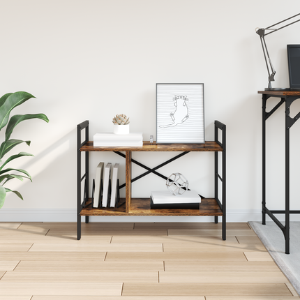 Hyllsystem 3 nivåer 75 x 30 x 58,5 cm Konstruerat trä Rökt ek