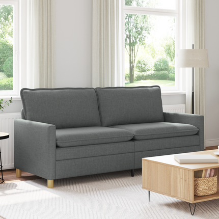 Soffa Mörkgrå 196 x 81 x 87,5 cm Tyg