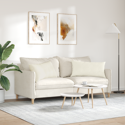 Sofakuddar 2 pcs Kräm 80 x 40 cm Kordread tyg