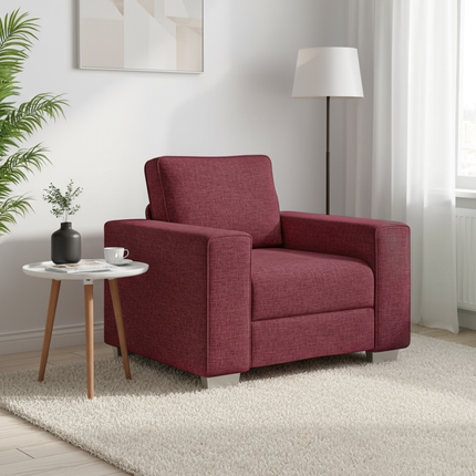 Soffstol Vinröd 100 cm tyg
