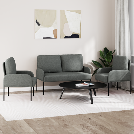 Soffgrupper 3 st Mörkgrå Plywood