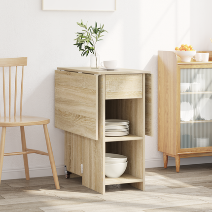 Matbord 115 x 70 x 75 cm Konstruerat trä Sonoma-ek Rektangulär
