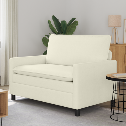 Soffa Gräddvit 126 x 81 x 87,5 cm Tyg