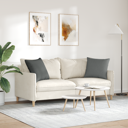 Sofakuddar 2 st tyg Mörkgrå 50 x 50 cm