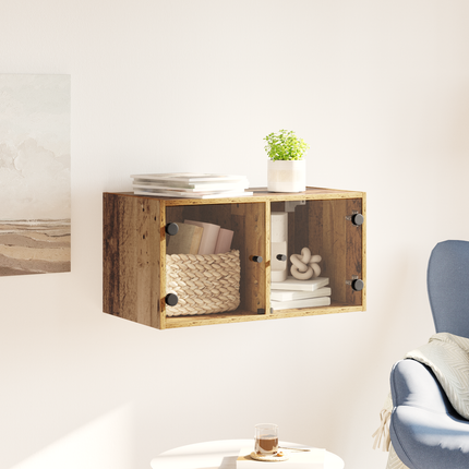 Väggskåp 68 x 37 x 35 cm Konstruerat trä Gammalt trä