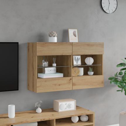 TV Vägghylla 98,5 x 30 x 60,5 cm Artisan Ek Konstruerat trä