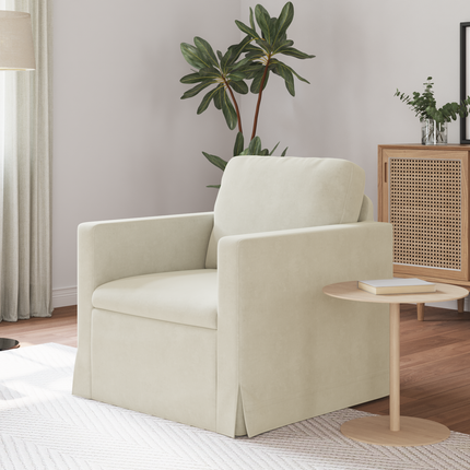 Soffa Kräm 78 x 78 x 80 cm Sammet