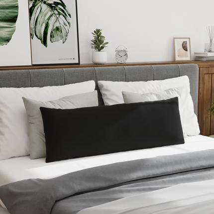 Sofakuddar 2 pcs Svart 120 x 40 cm Kordread tyg