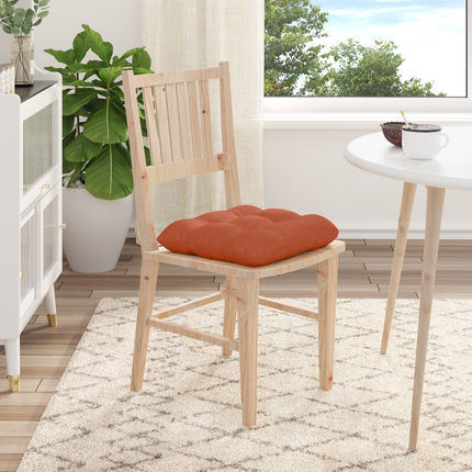 Sittkuddar 4 st Kordread tyg Röd orange 45 x 45 cm