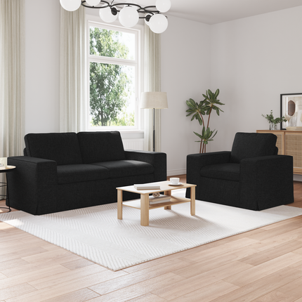 Soffset 2 st Svart tyg