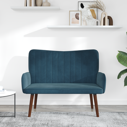 2-sits soffa Blå 115 x 61 x 87 cm Sammet