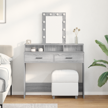 Smyckebord Grå 100 x 41 x 140 cm Konstruerat trä