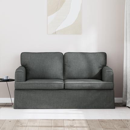 Soffa Mörkgrå 144 x 80 x 85 cm tyg