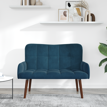 2-sits soffa Blå 115 x 61 x 87 cm Sammet