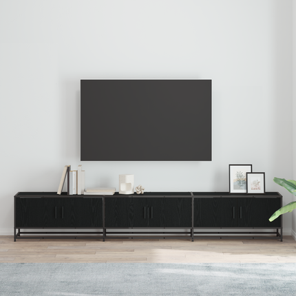 TV Enheter 240 x 35 x 41 cm Svart Ek Konstruerat trä