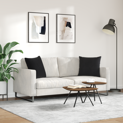 Sofakuddar 2 pcs Svart 50 x 50 cm Kordread tyg