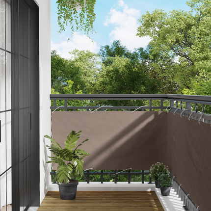 Balkong Skärm 75 x 200 cm PU-belagt oxford alu