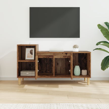 TV-skåp 100 x 35 x 55 cm Gammalt trä Konstruerat trä