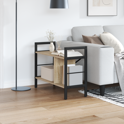 Hyllsystem 3 nivåer 75 x 30 x 58,5 cm Konstruerat trä Sonoma-ek
