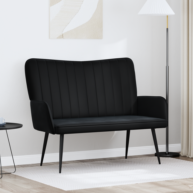 2-sits soffa Svart 115 x 61 x 87 cm Sammet