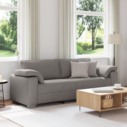 3-Sits soffa Taupe 220 cm tyg