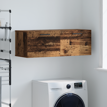 Väggskåp 100 x 36.5 x 35 cm Konstruerat trä Gammalt trä