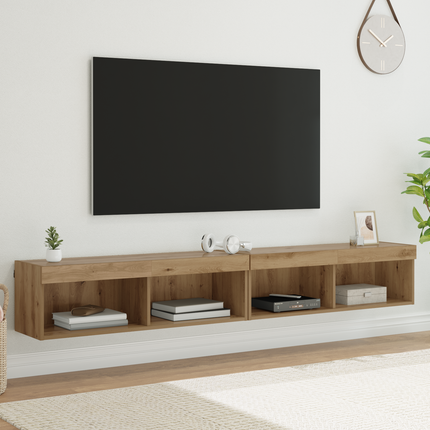 TV-bänkset 2 st Artisan Ek Konstruerat trä