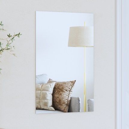 Väggspegel Rektangulär 60 x 40 cm härdat glas