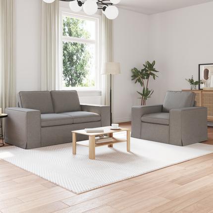Soffset 2 st Taupe tyg