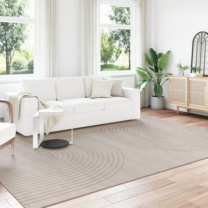 Områdesmattor Rektangulär GALATI Beige 280 x 200 cm Polyester