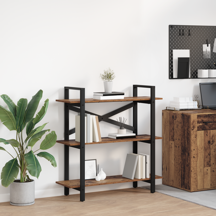 Hyllsystem 3 nivåer 100 x 33,5 x 102 cm Konstruerat trä
