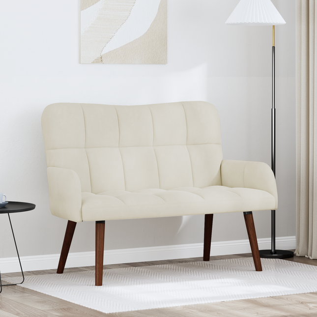 2-sits soffa Gräddvit 115 x 61 x 87 cm Sammet
