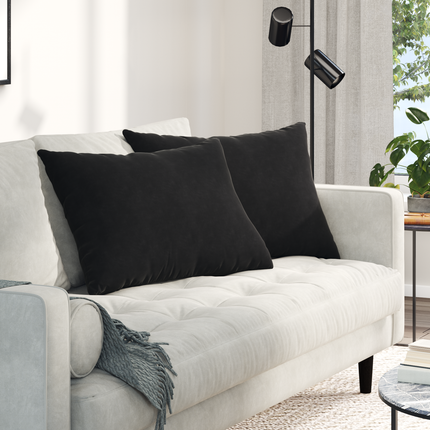 Sofakuddar 2 pcs Svart 70 x 50 cm Kordread tyg