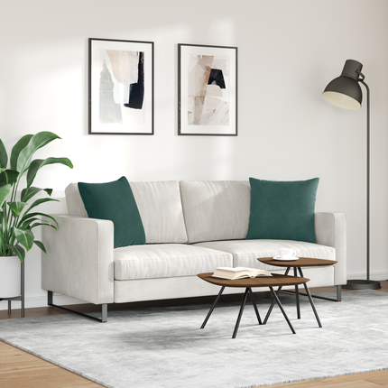 Sofakuddar 2 pcs Mörkgrön 50 x 50 cm Kordread tyg