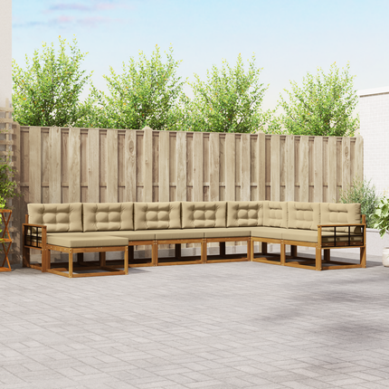 Utomhussoffset 8 st Naturlig och Beige