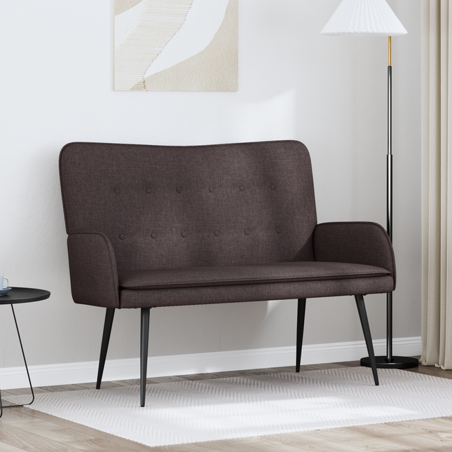 2-sits soffa Mörkbrun 115 x 61 x 87 cm Tyg