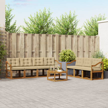 Utomhussoffset 8 st Naturlig och Beige