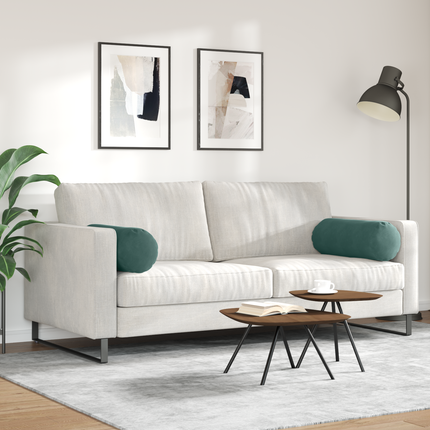 Bolsterkuddar 2 pcs Mörkgrön Ø 25 x 70 cm Kordread tyg