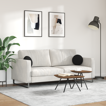Sittkuddar 2 st tyg Svart Ø30 x 13 cm