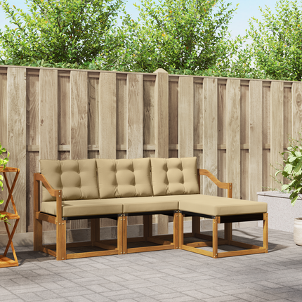 Utomhussoffset 4 st Naturlig och Beige