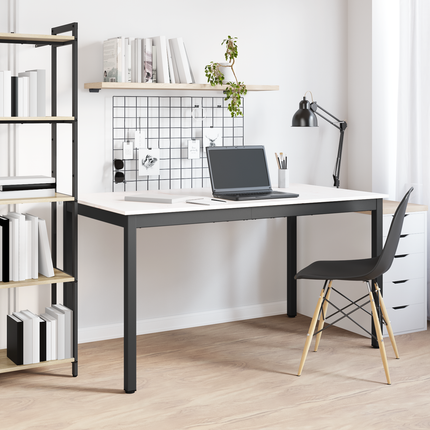 Matbord Vit 140 x 80 x 75 cm Massiv furu