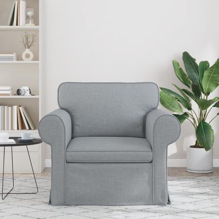 Soffa Ljusgrå 95 x 82 x 80 cm tyg