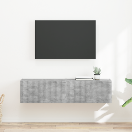 TV Vägghylla 2 st Betong Konstruerat trä