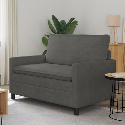 Soffa Mörkgrå 126 x 81 x 87,5 cm Tyg