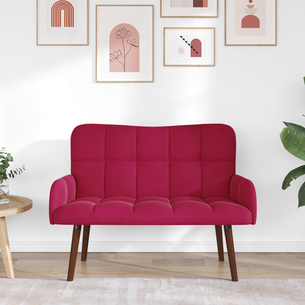 2-sits soffa Vinröd 115 x 61 x 87 cm Sammet