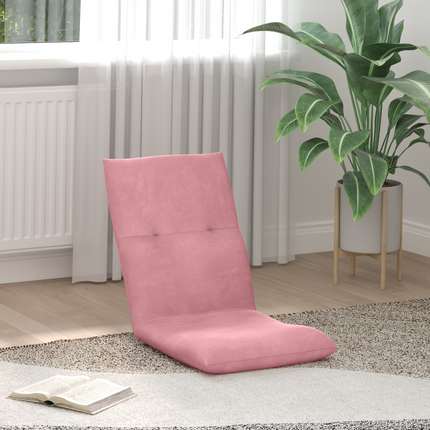 Justerbar golvstol Rosa Sammet