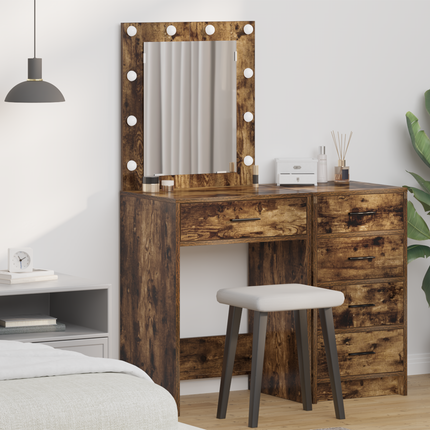 Smyckebord Rökt ek 50 x 41 x 135 cm Konstruerat trä