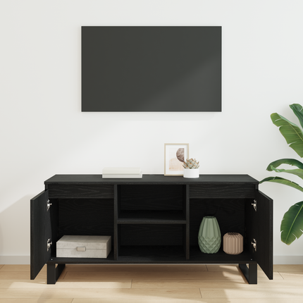 TV-skåp 104 x 35 x 50 cm Svart Ek Konstruerat trä