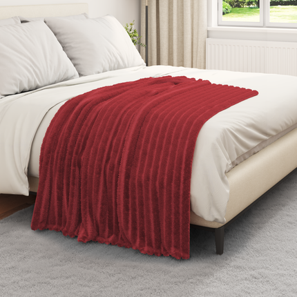Kastfilt Bordeaux Röd 150 x 130 cm Fleece