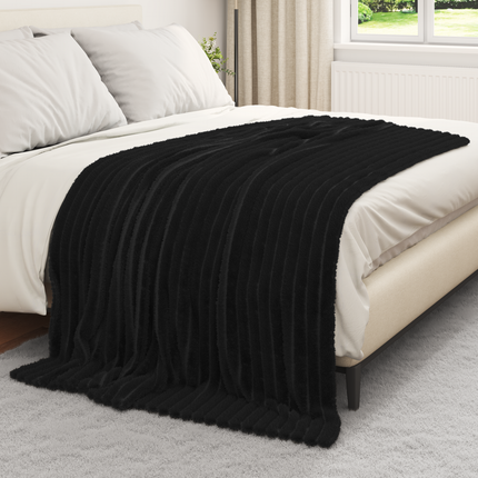 Kastfilt Svart 200 x 150 cm Fleece
